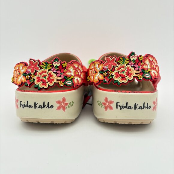 NWT Womens Size 12 Mens Size 10  Frida Kahlo Bone Red Crocs Classic Clogs - Picture 4 of 11